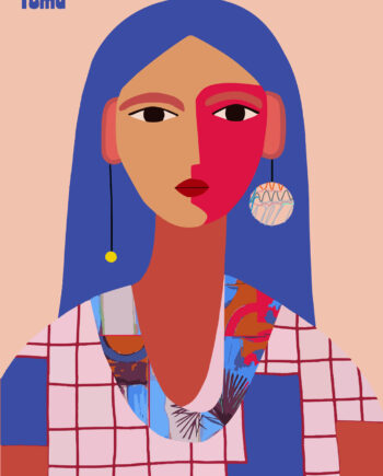 Woman   Blue   Hair   Af   Få   Mu   Illustrations
