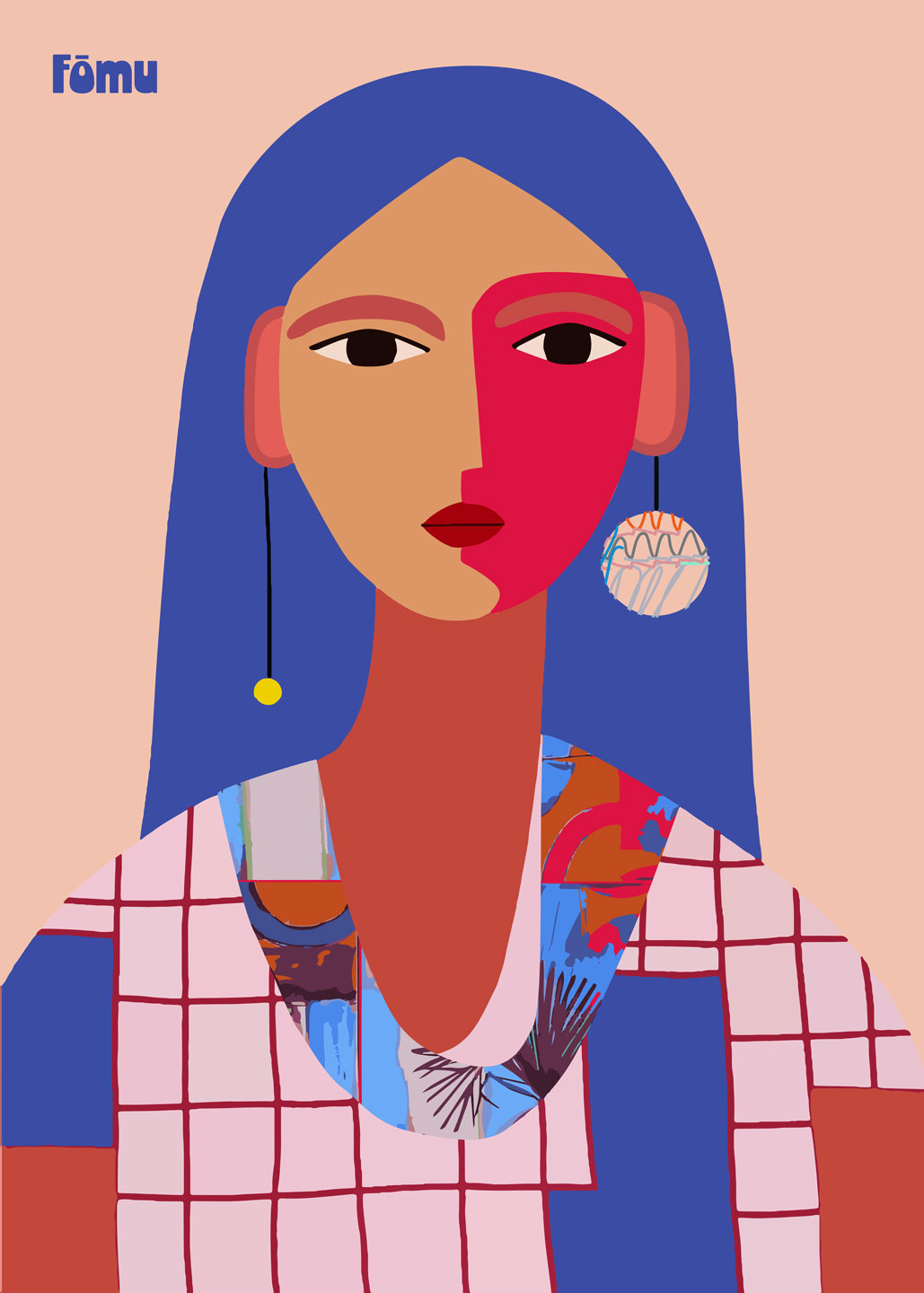 Woman   Blue   Hair   Af   Få   Mu   Illustrations