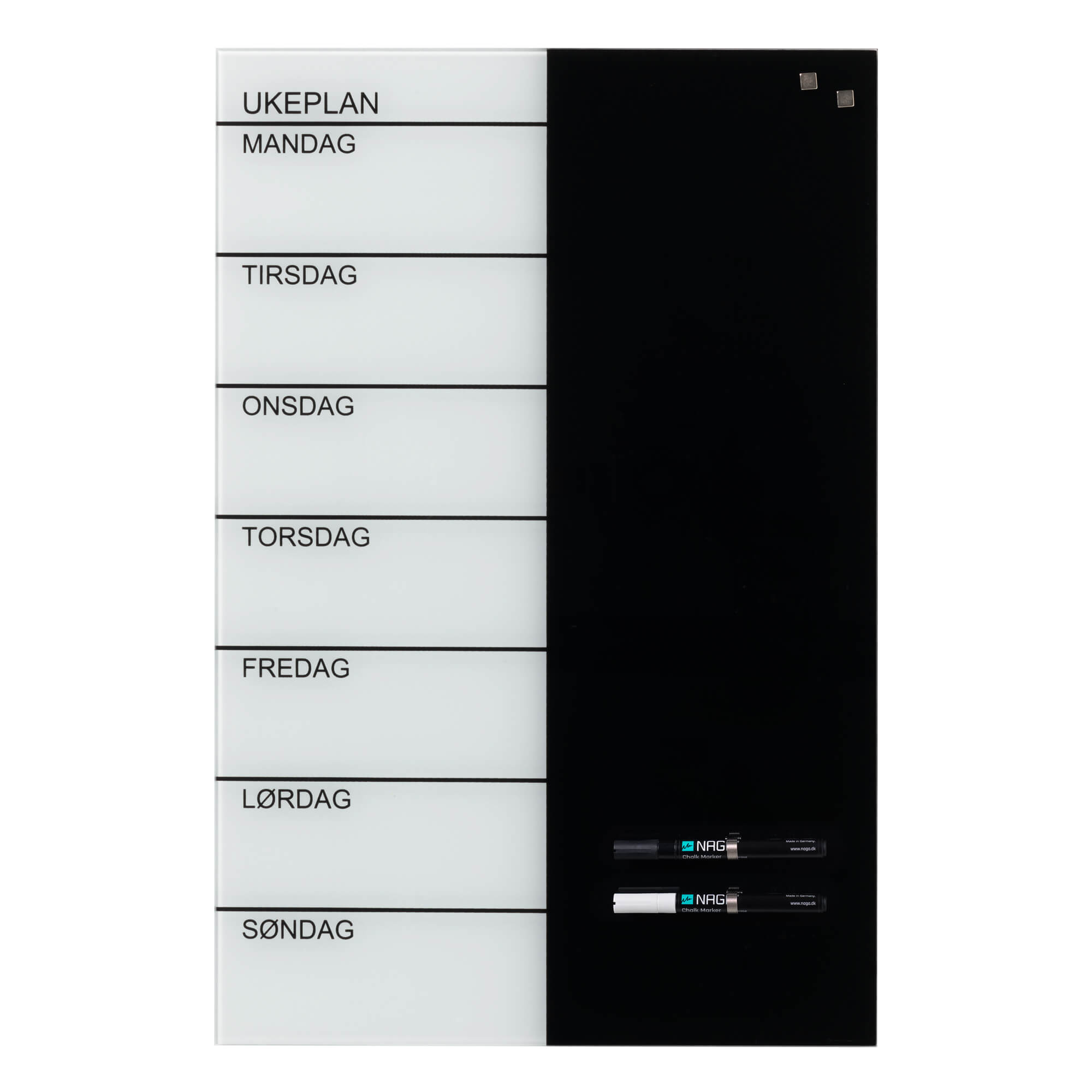 40   X   60   Cm    Glas   Uge   Tavle   Norsk