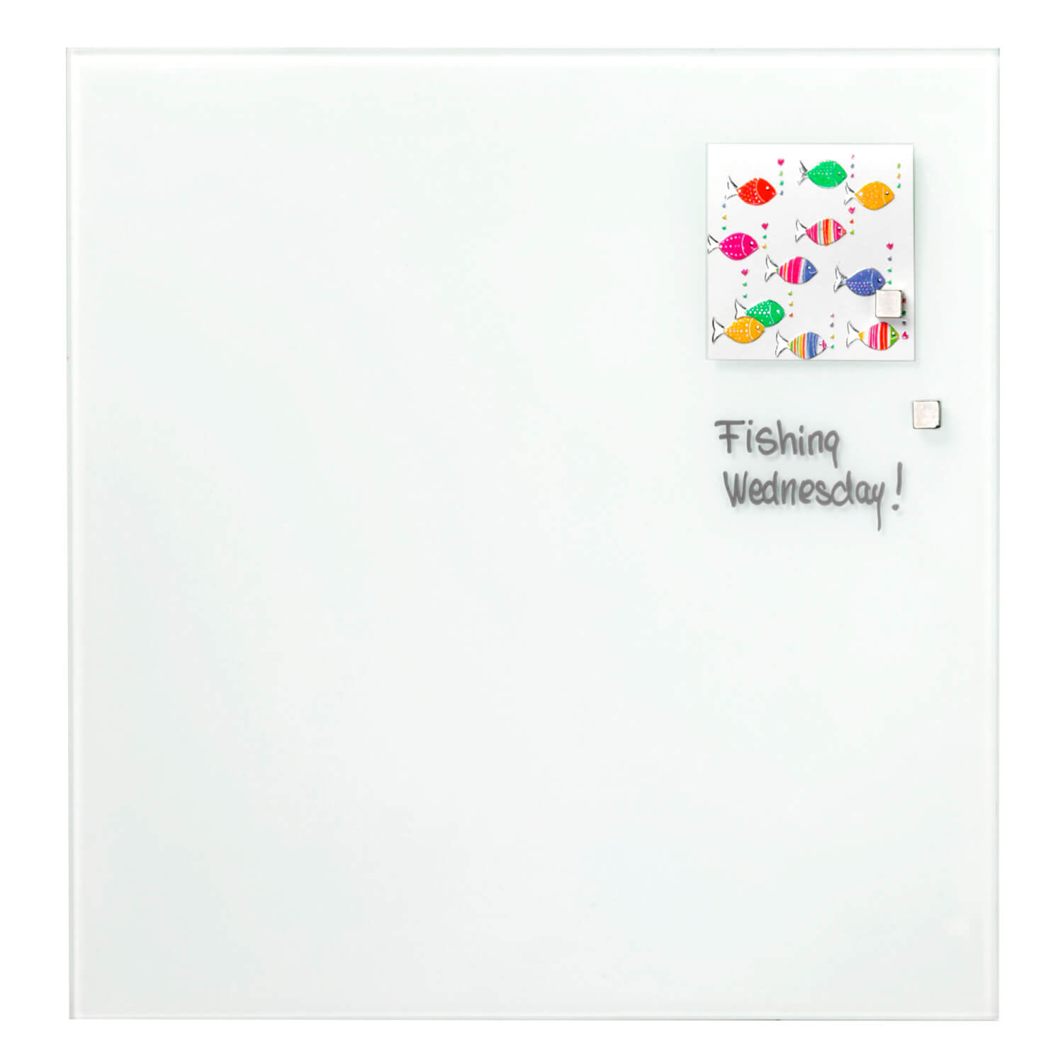 35   X   35   Cm    Hvid   Magnetisk   Glastavle