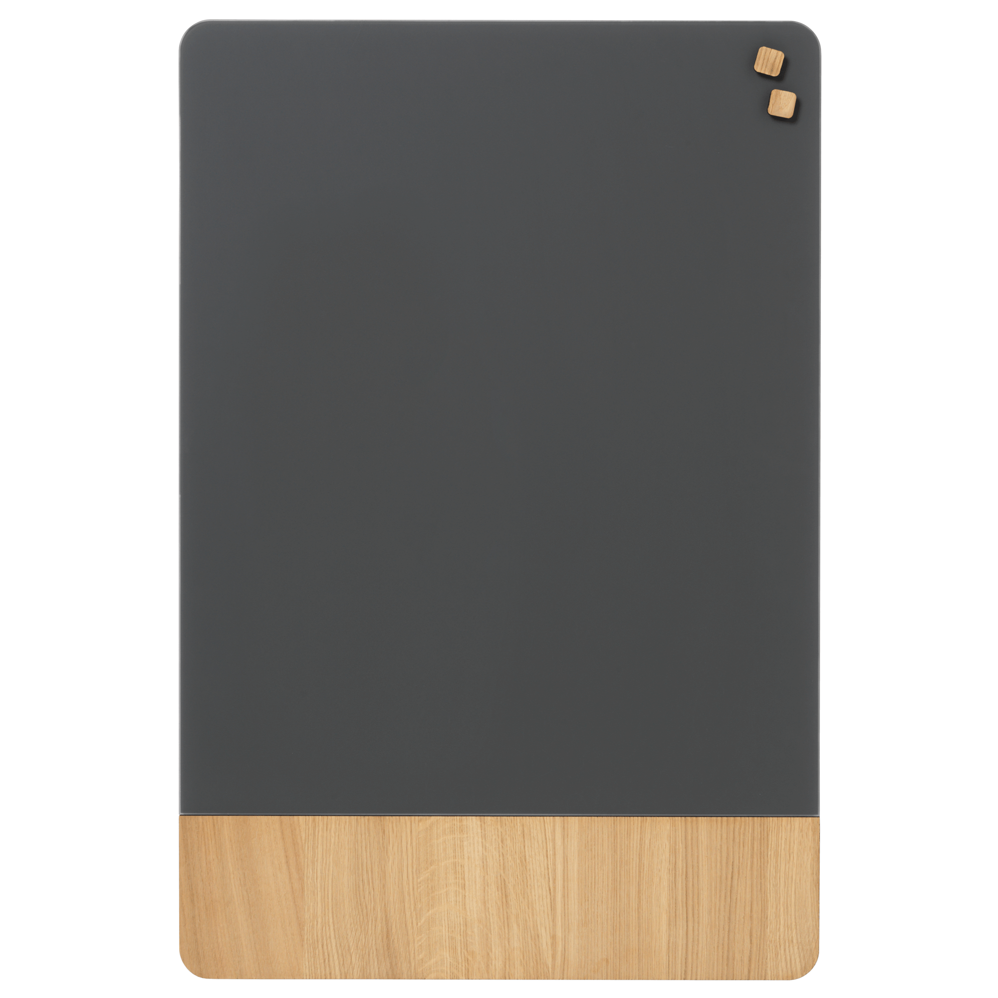 60   X   80   Cm    Mat   Glas   Grå   Egefiner   Magnetisk   Tavle