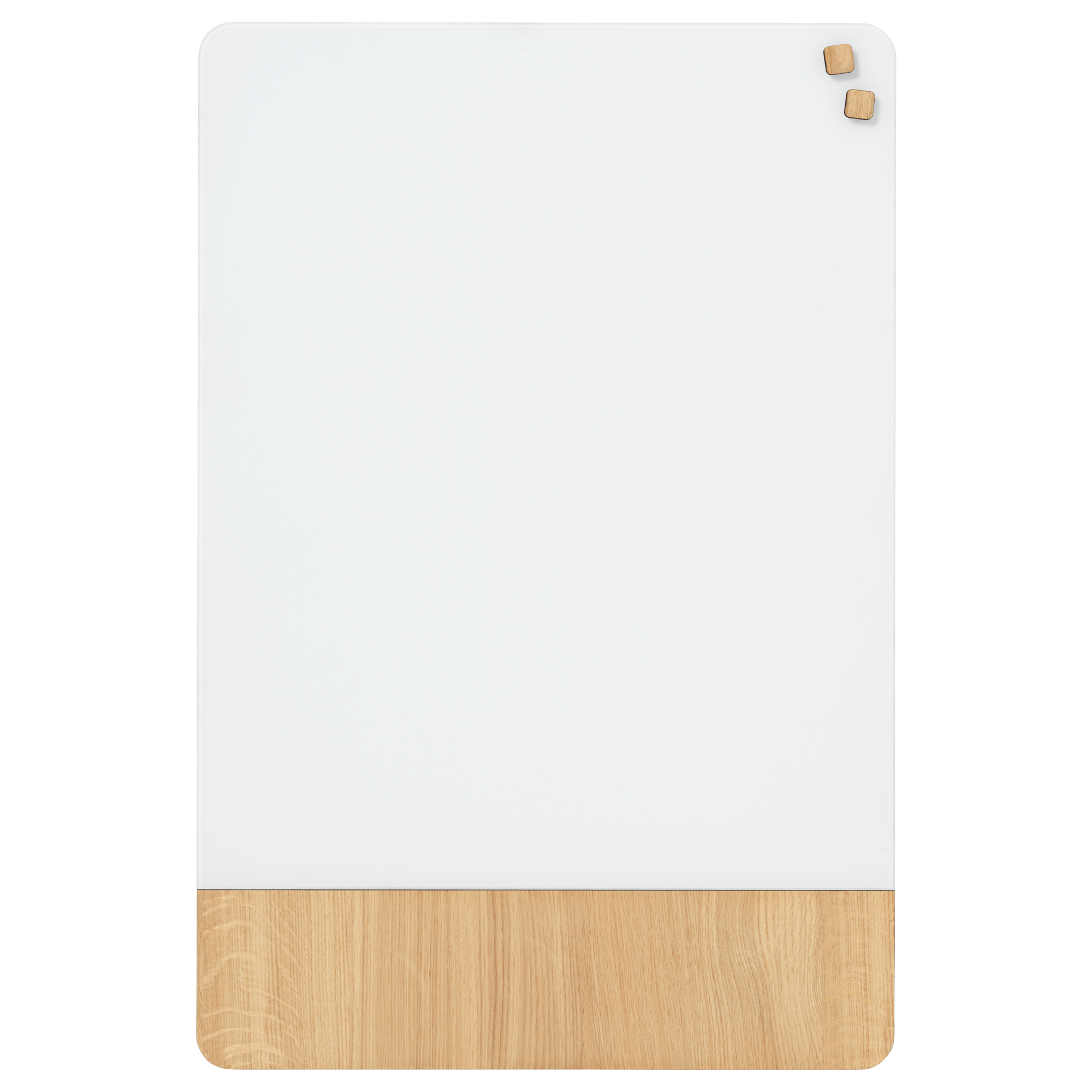 60   X   80   Cm    Mat   Glas   Hvid   Egefiner   Magnetisk   Tavle