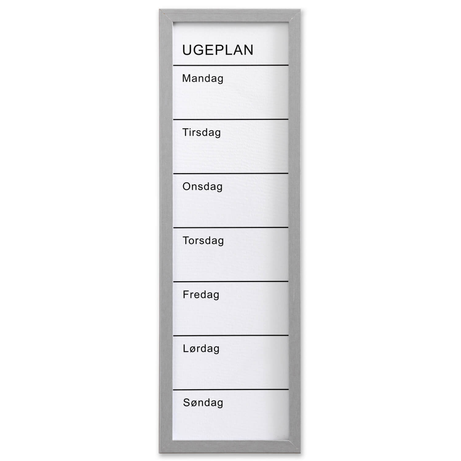 20   X   60   Cm    Whiteboard   Ugetavle   Dansk   Ikke   Magnetisk