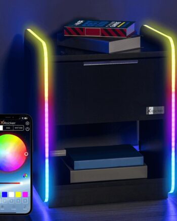 Xrocker   Electra   Bedside   Black   With   Black   Led   Møbler   Geekd   Dk