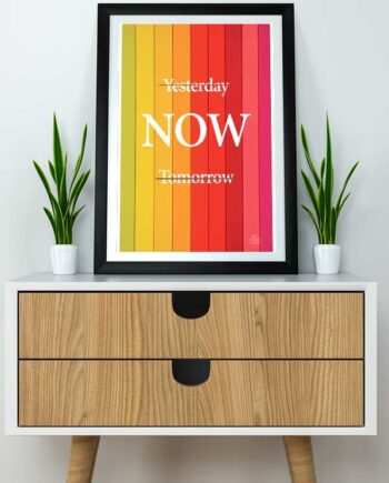 Yesterday    Now    Tomorrow - Plakat    Farverig    21   X   29        A4    Kr    199  -