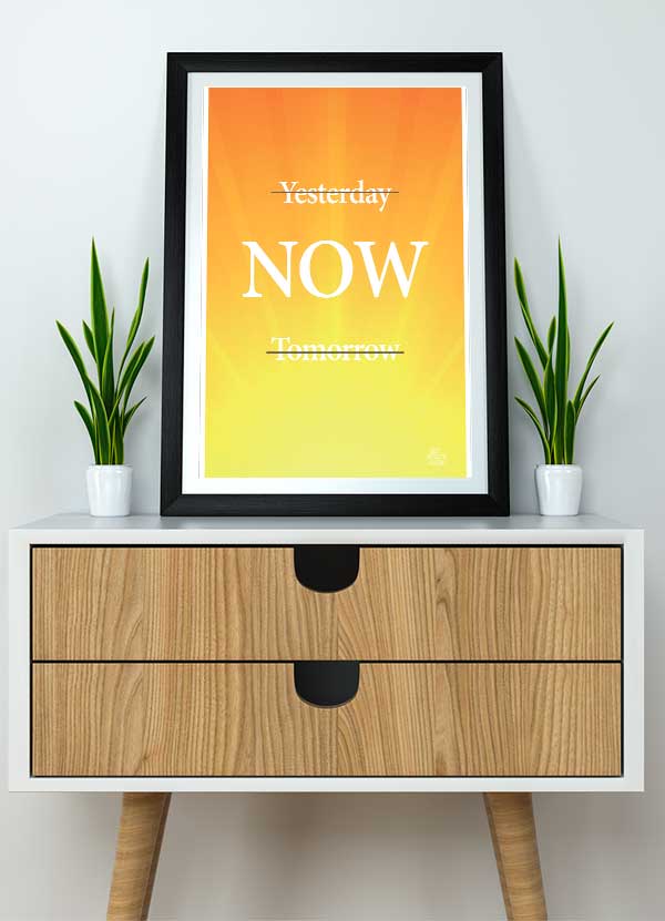 Yesterday Now Tomorrow - Plakat Gul 21 X 29 A4 Kr 199 -