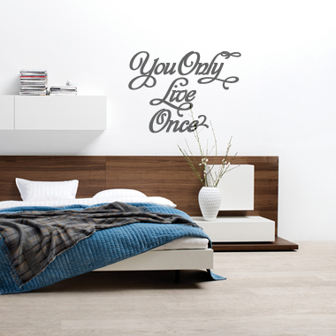 You   Only   Live   Once   Wallsticker   Af   Alan   Smithee    57x43   Cm