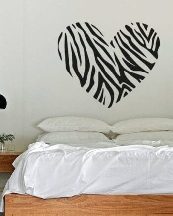 Zebra   Hjerte   Wallsticker