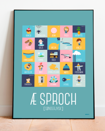 æ   Sproch   Plakat   Grønblå