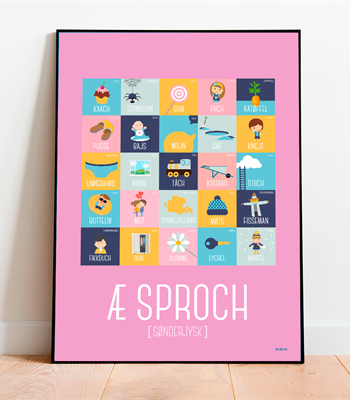æ   Sproch   Plakat   Lyserød