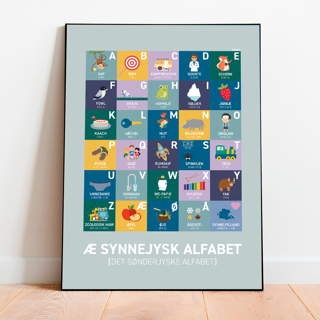 æ Synnejysk Alfabet - Mintgrøn